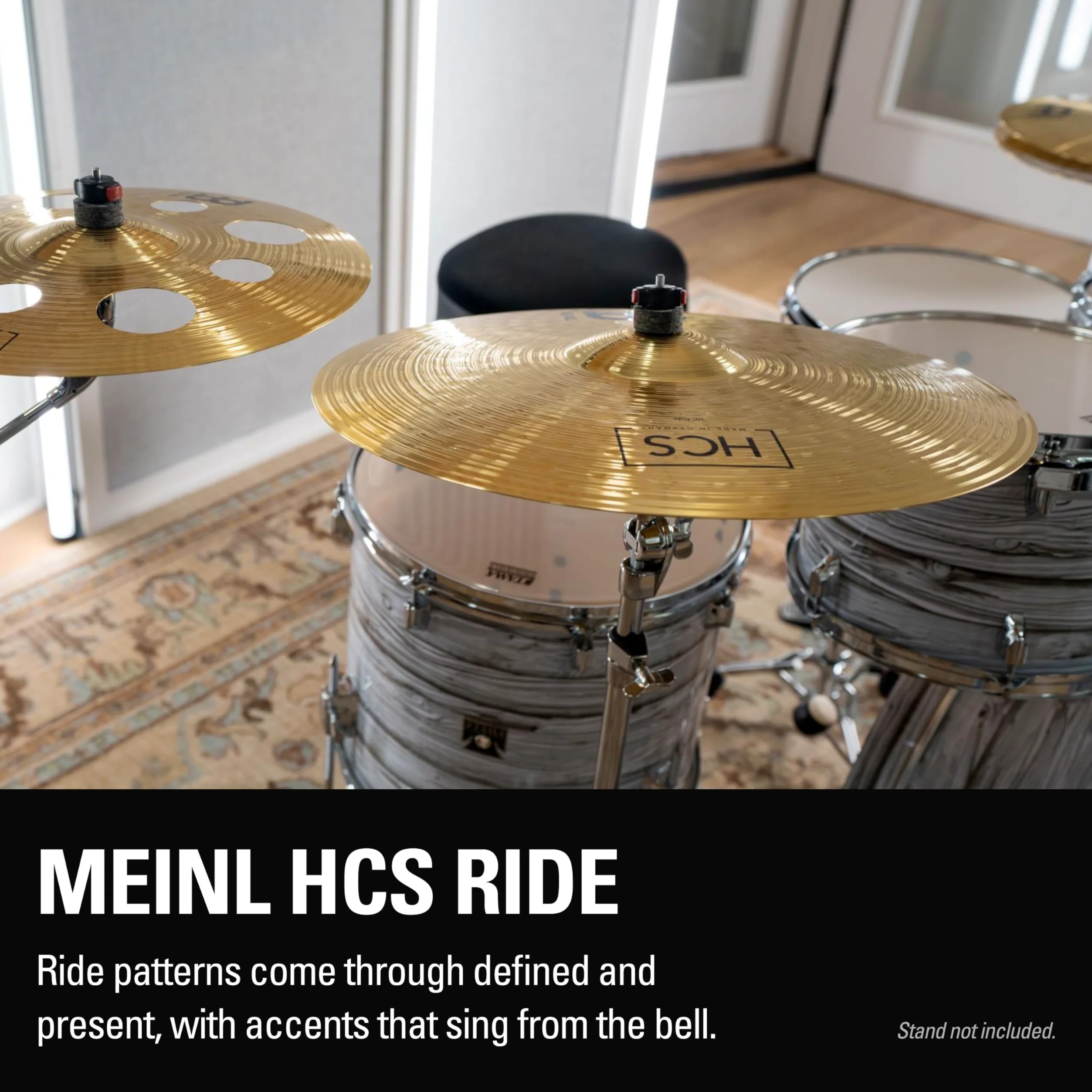 Meinl Cymbals HCS Ride — 20 Zoll (Video) Schlagzeug Becken (50,80cm) Messing, Traditionelles Finish (HCS20R)