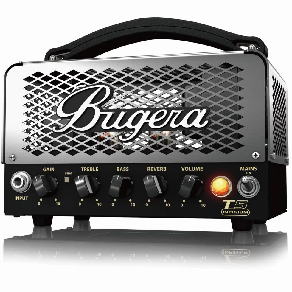 Bugera T5 INFINIUM 5 Watt Cage-Style Röhrenverstärker Topteil mit INFINIUM Tube Life Multiplier und Reverb
