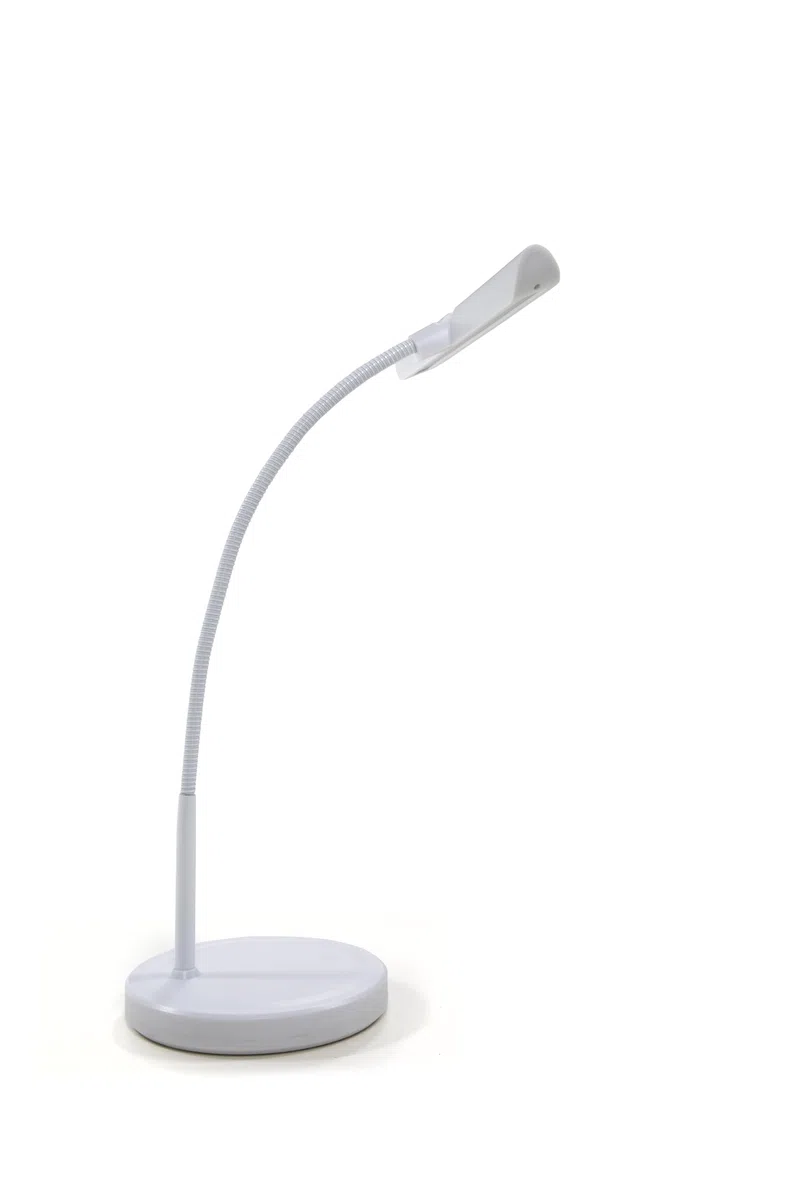 Pianolampe Weiß 18 LED warm-weiß Flexibler Schwanenhals USB Slot Kapazitiver Einschalter