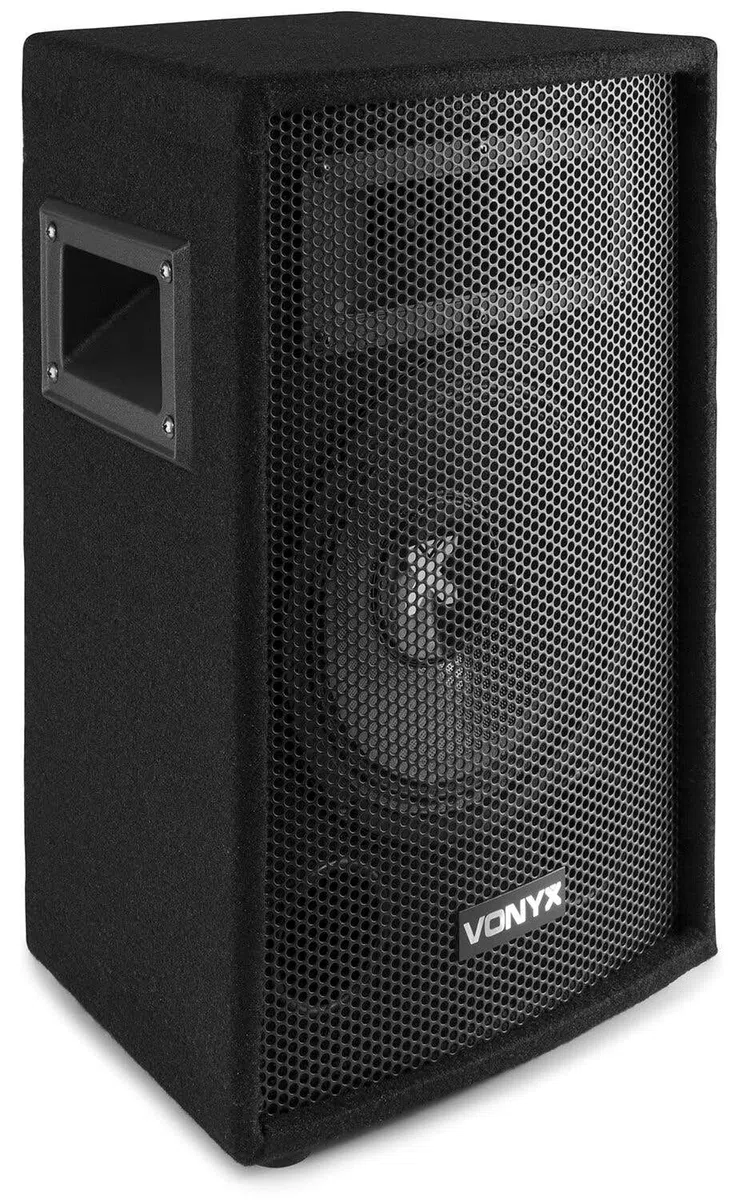 Vonyx SL8 PA Lautsprecher Aktiv Set 800 Watt Bluetooth Stativ Mischpult 8 Zoll LED Schwarz