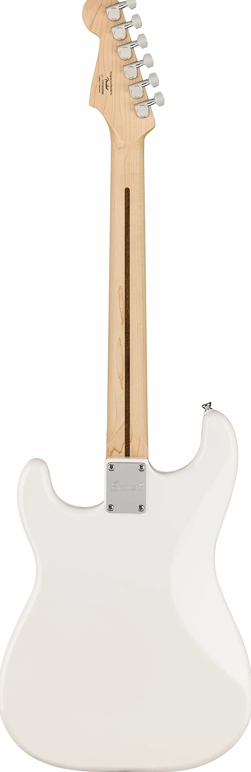 Squier by Fender Sonic Stratocaster HT, E-Gitarre, Ahorngriffbrett, Weiße Schlagplatte, Arctic Weiß, Inklusive kostenloser virtueller Kurse auf Fender Play