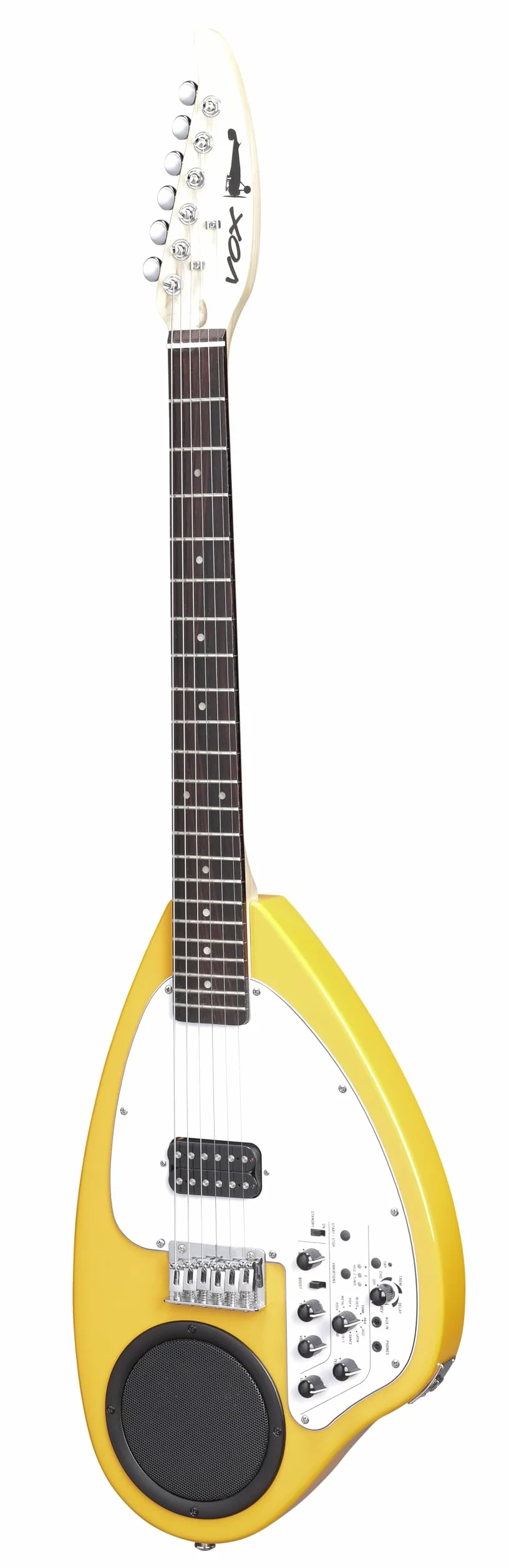 Vox APC-1 E-Gitarre mit integriertem Verstärker und Lautsprecher, Effekt- und Rhythmus-Maschine, Orange