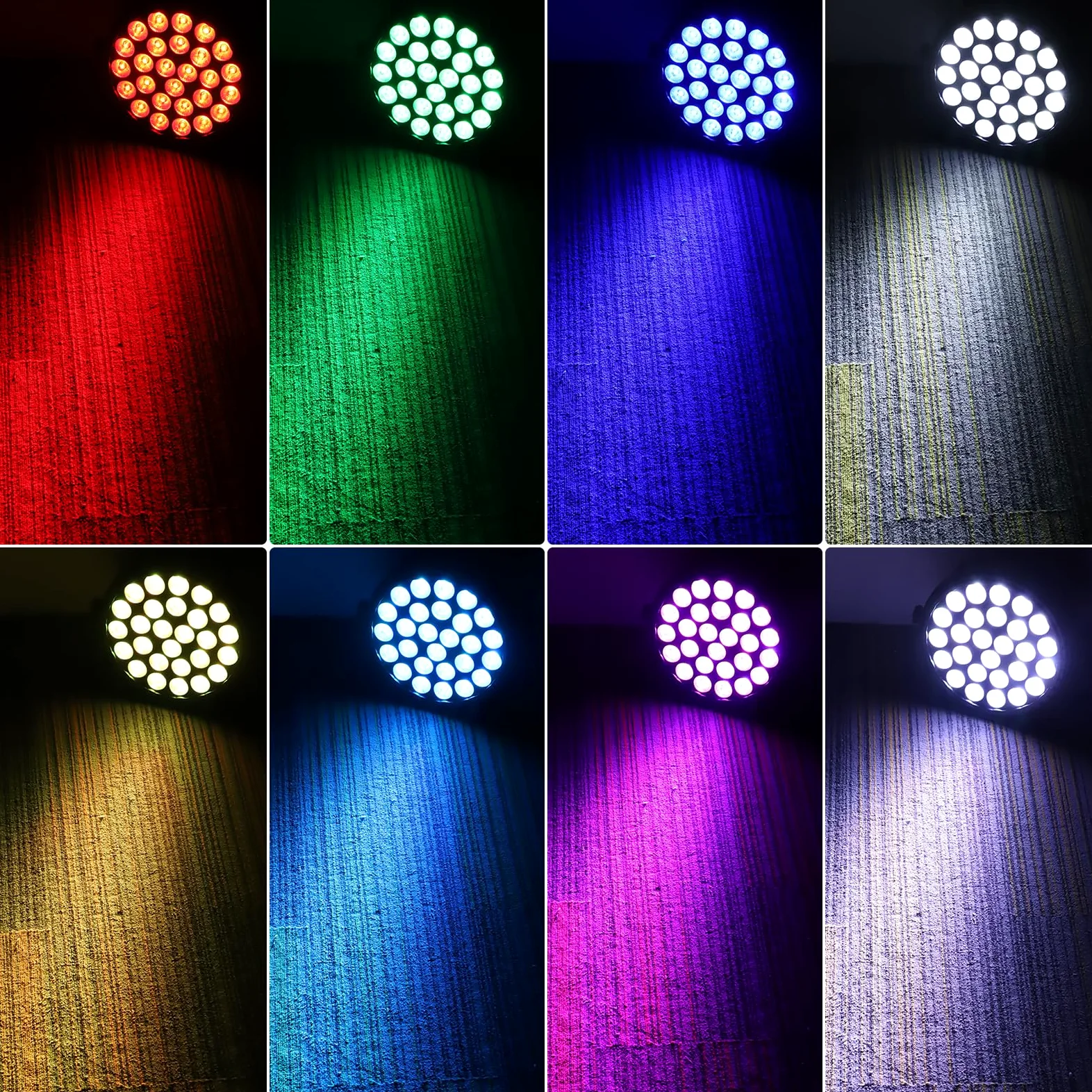 4PCS 216W LED Par Strahler, 27 x 8W RGBW LED Par Scheinwerfer Bühnenlicht DMX512 Discolicht Partylicht für Party, Bar, Weihnachten, Halloween, Hochzeit