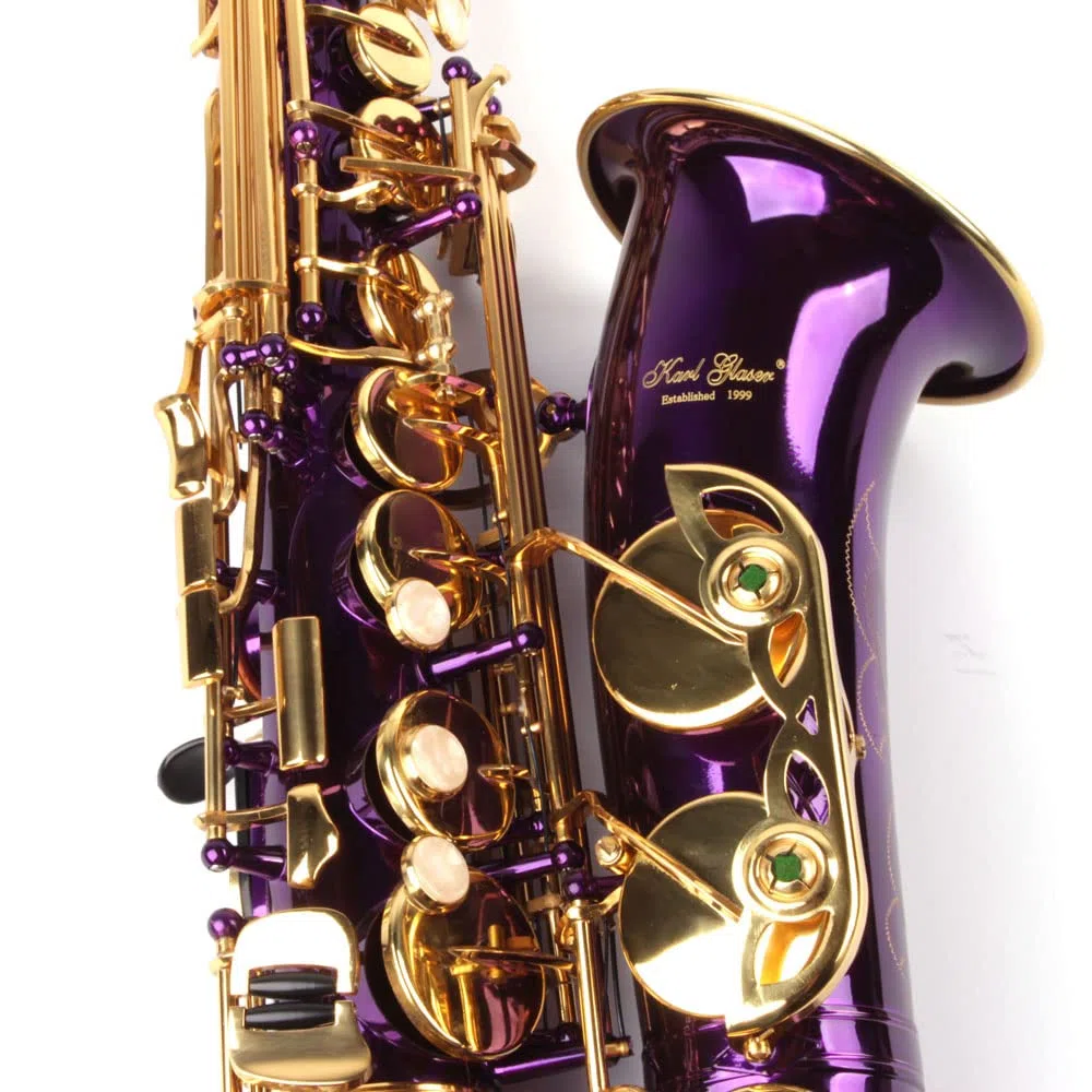 Alt Saxophon, violett/gold, mit Koffer