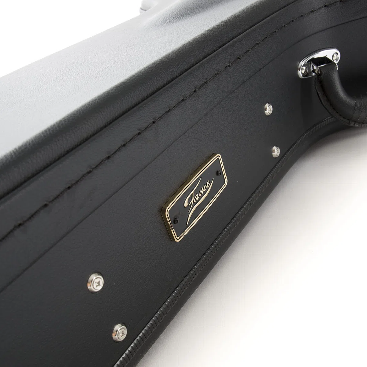 Fame 16" Archtop Case, Robuster Gitarrenkoffer, Wetterfest, Für E-Gitarren, Jazz/SemiHollow, Mit Polsterung, Zubehörfach, Besonders Stabil, Schwarz