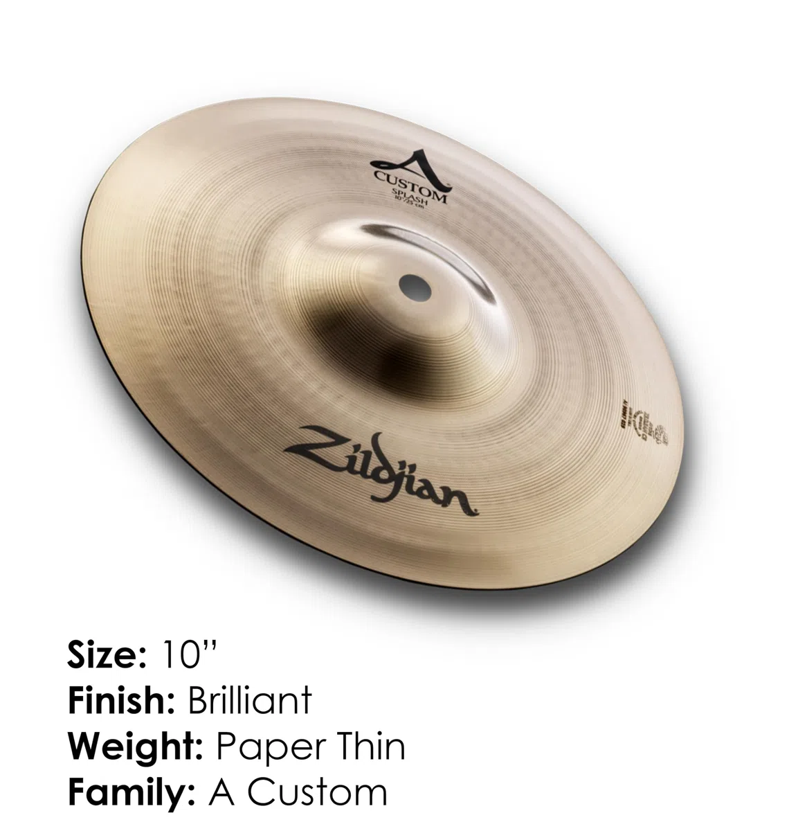 Zildjian A-Custom Splash 10" Brilliant Finish