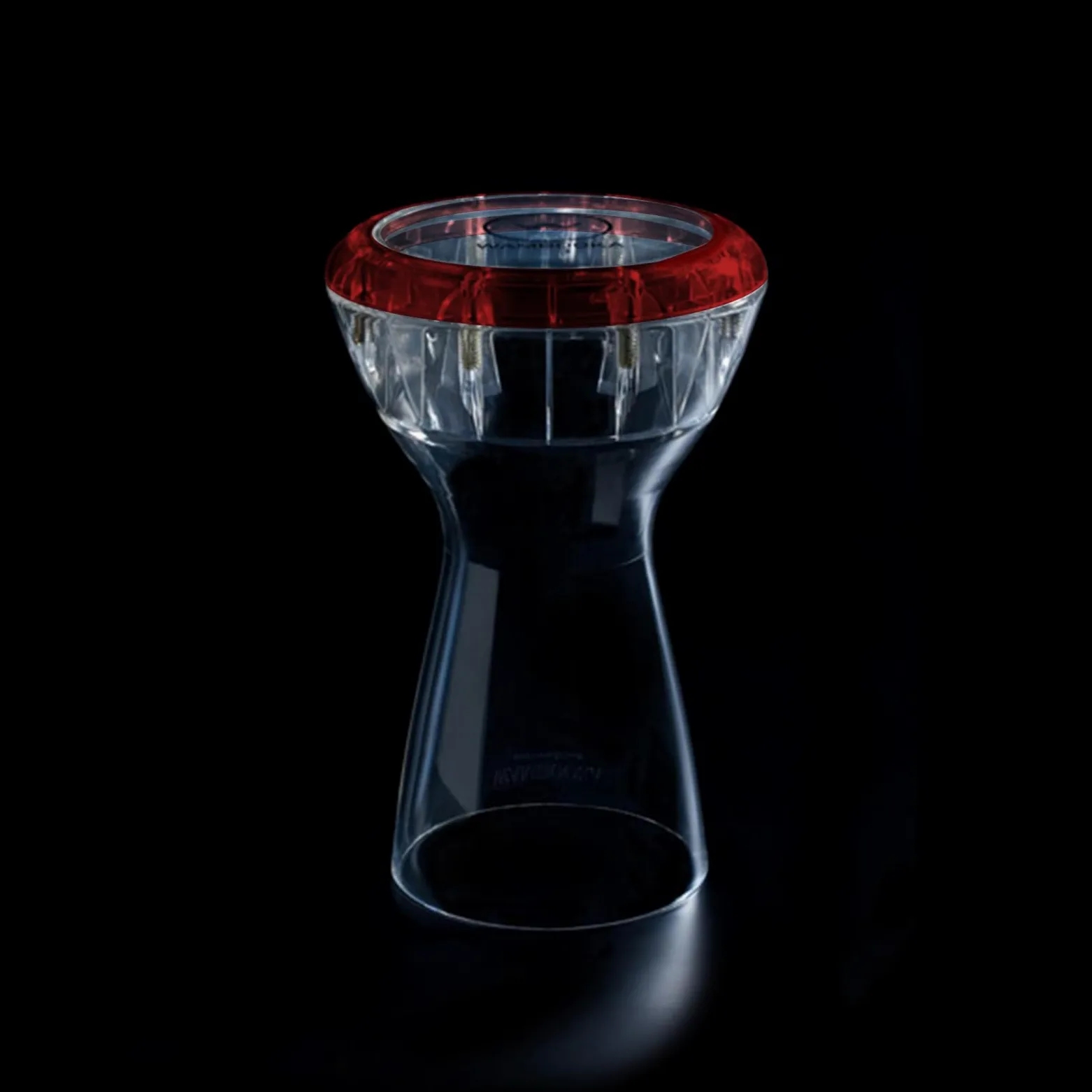 Ruby Darbuka Trommel mit stimmbarem Kopf 22,2 cm und gepolsterter Tasche, 43,2 cm Länge, transparentes Polycarbonat