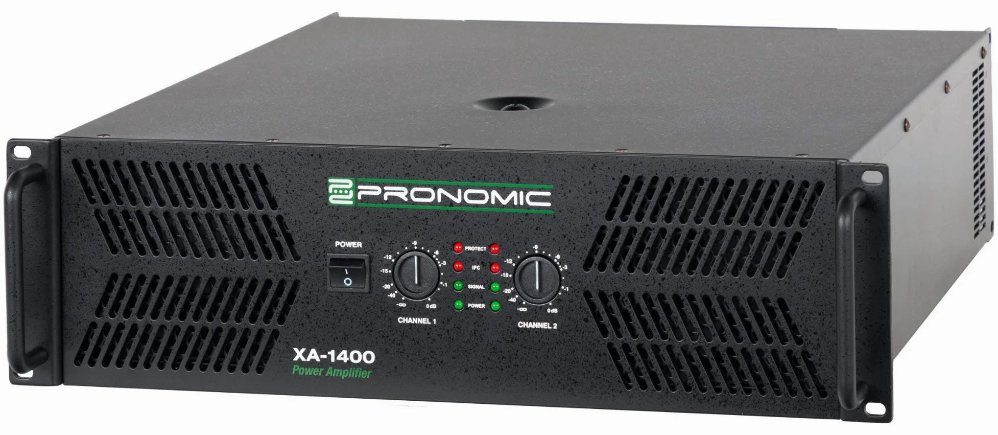 Pronomic XA-1400 Endstufe - Stereo-Leistungsverstärker mit 2x 3000 Watt an 2 Ohm - Lüfter automatisch gesteuert - 2 x XLR Eingang 2 x XLR parallel Ausgang und Schutzschaltungen - Schaltungstype H