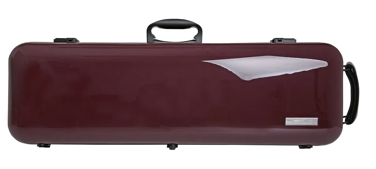 GEWA Violinkoffer AIR 2.1 - Made in Germany - violett hochglanz - Thermoplast-Schale - Leicht und bruchsicher - Zahlenschloss - Zubehörtasche/Notentasche - Rucksackriemen - mit Seitengriff