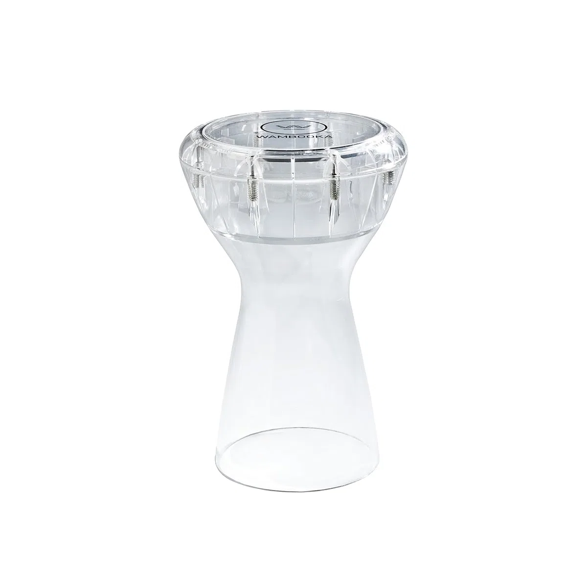 Diamond Darbuka Drum mit 22,2 cm Kopf, mit Messing-Stimmtasten und gepolsterter Tasche, 43,2 cm Länge (kristallklares PC)