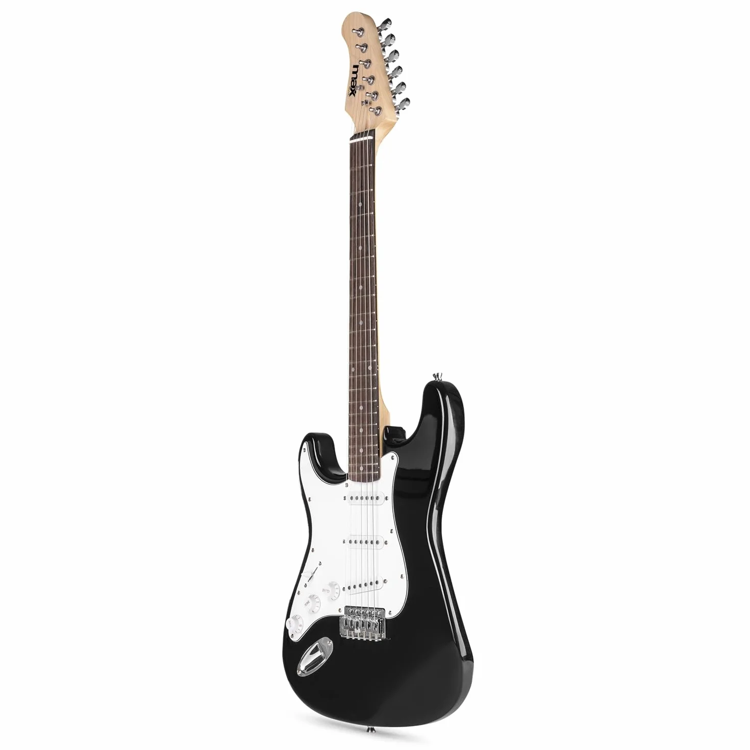 Max GigKit Linkshänder Gitarre Set, E Guitar, Elektrogitarre mit Verstärker 40 Watt, Tasche, Plektrum, Gurt, Stimmgerät, Instrumentenkabel, Ersatzsaiten, 4/4 Electric Guitar, E Gitarren Set