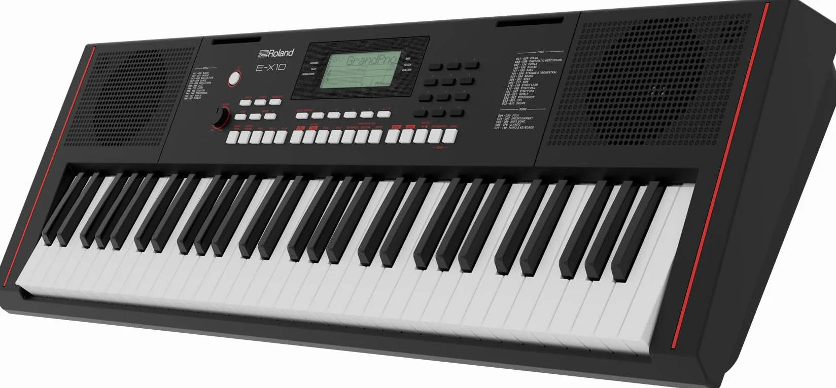 Roland E-X10 Keyboard | 61-Tasten Piano, perfekt für Einsteiger & Unterricht | 600+ Sounds | Stereo-Lautsprecher | 140 integrierte Songs | MIDI-Steuerung via USB | Mikrofon- & Aux-Eingang