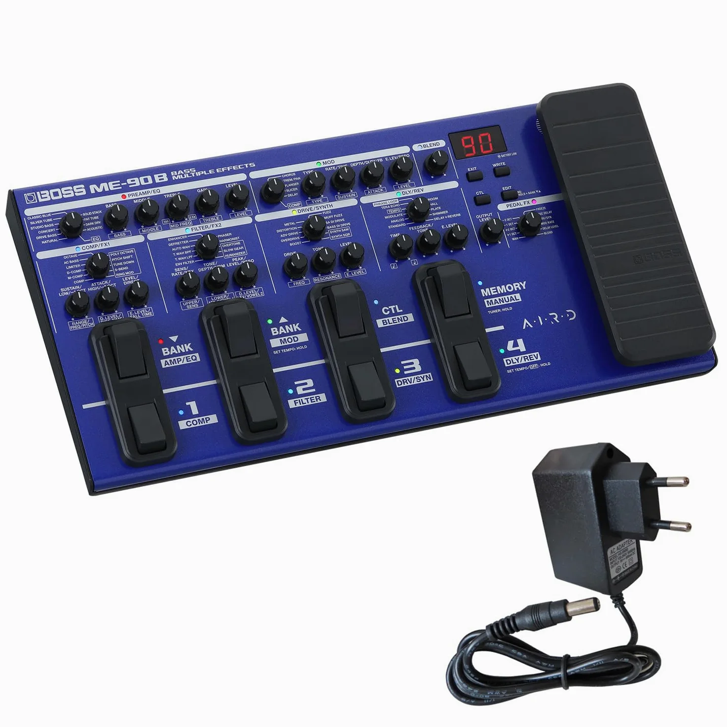 Boss ME-90B Multi-Effektgerät für Bass + keepdrum Netzteil