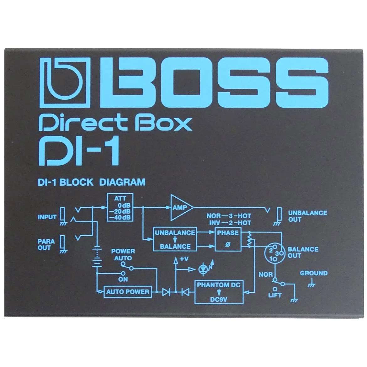 Boss DI-1 aktive DI-Box Direct Box + Klinkenkabel 3m