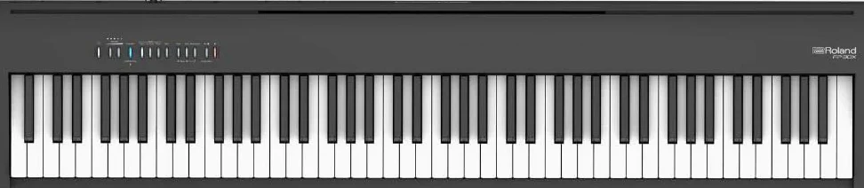 Roland FP-30X Digital Piano, Das extrem beliebte tragbare Piano – Überarbeitet (schwarz) & RockJam Xfinity Doublebraced Pre Assembled Keyboard Stand with Locking Straps