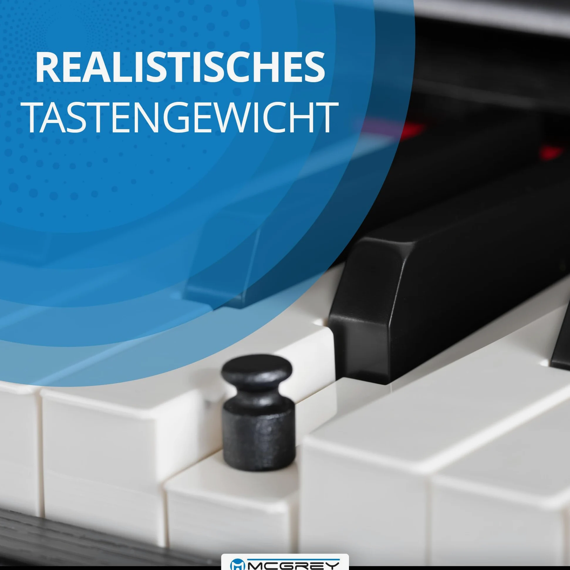 McGrey DP-19 SM E-Piano Set - 88 gewichtete Tasten mit Hammermechanik und Anschlagdynamik - 8 Klänge - Tastaturabdeckung - inkl. Klavierbank, Kopfhörer und Klavierschule - Schwarz matt