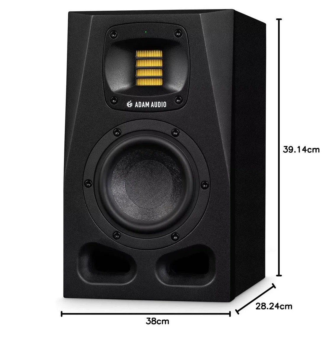 ADAM Audio A4V aktiver Studiomonitor mit 4" MLM-Tiefmitteltöner, handgefertigtem AMT-Hochtöner, Sonarworks Calibration und drehbarem HPS-Waveguide – professioneller Nahfeld-Studiolautsprecher