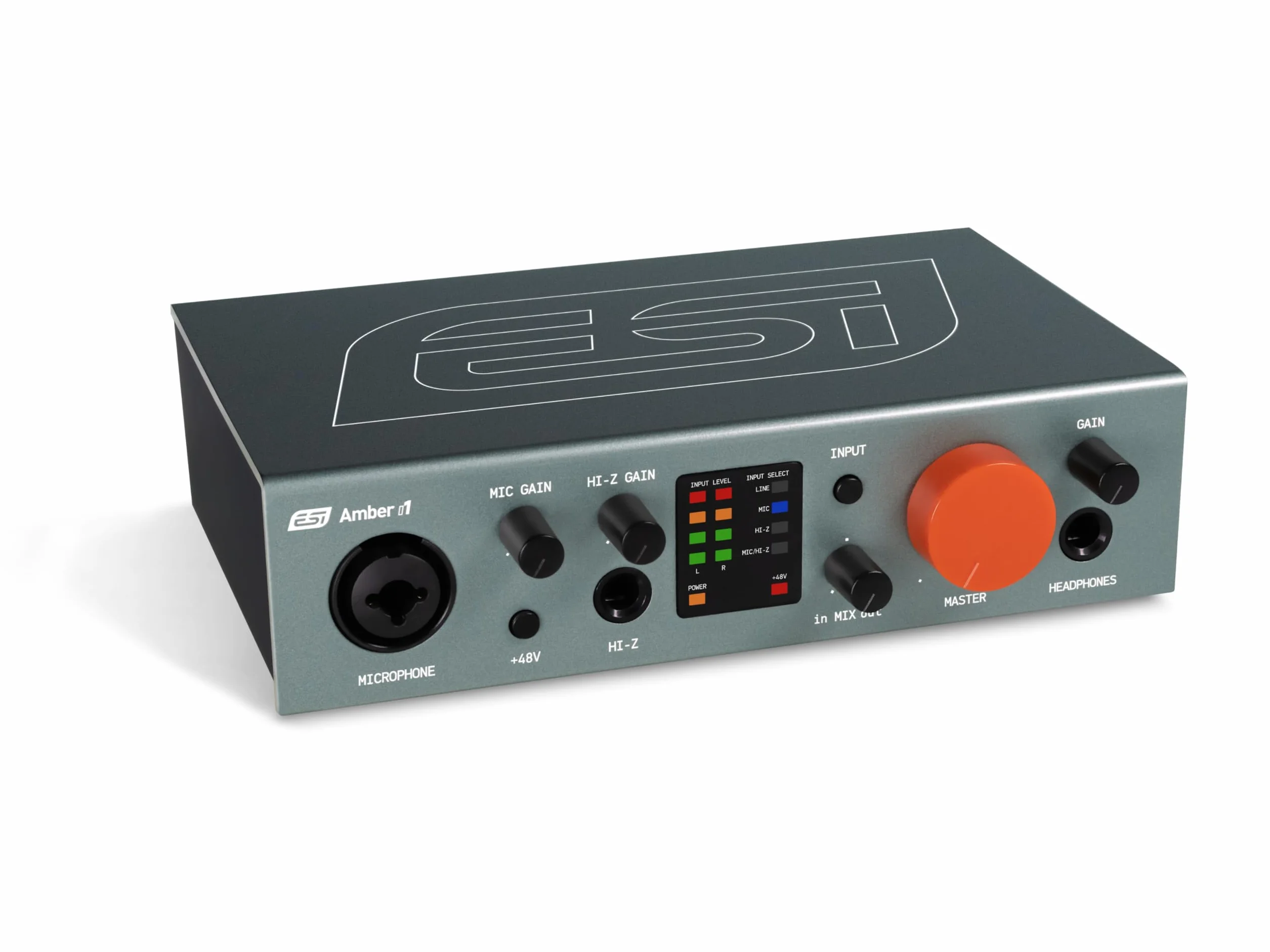 ESI Amber i1 | Professionelles 24-bit / 192 kHz USB Audio Interface mit 2 Eingängen und 2 Ausgängen