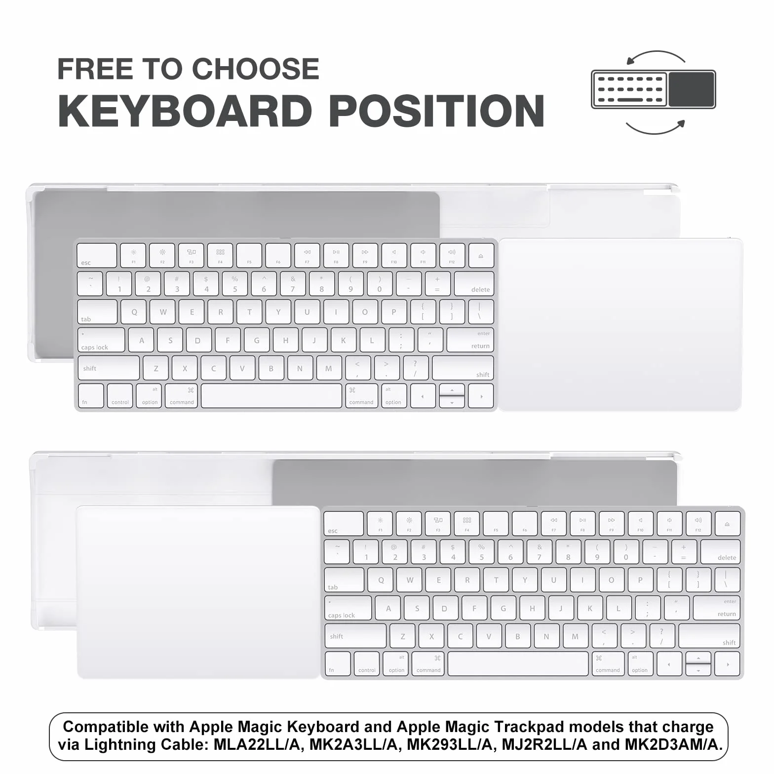 Ständer, kompatibel mit Apple Magic Wireless Keyboard und Apple Magic Trackpad (Keyboard und Trackpad sind Nicht im Lieferumfang enthalten)
