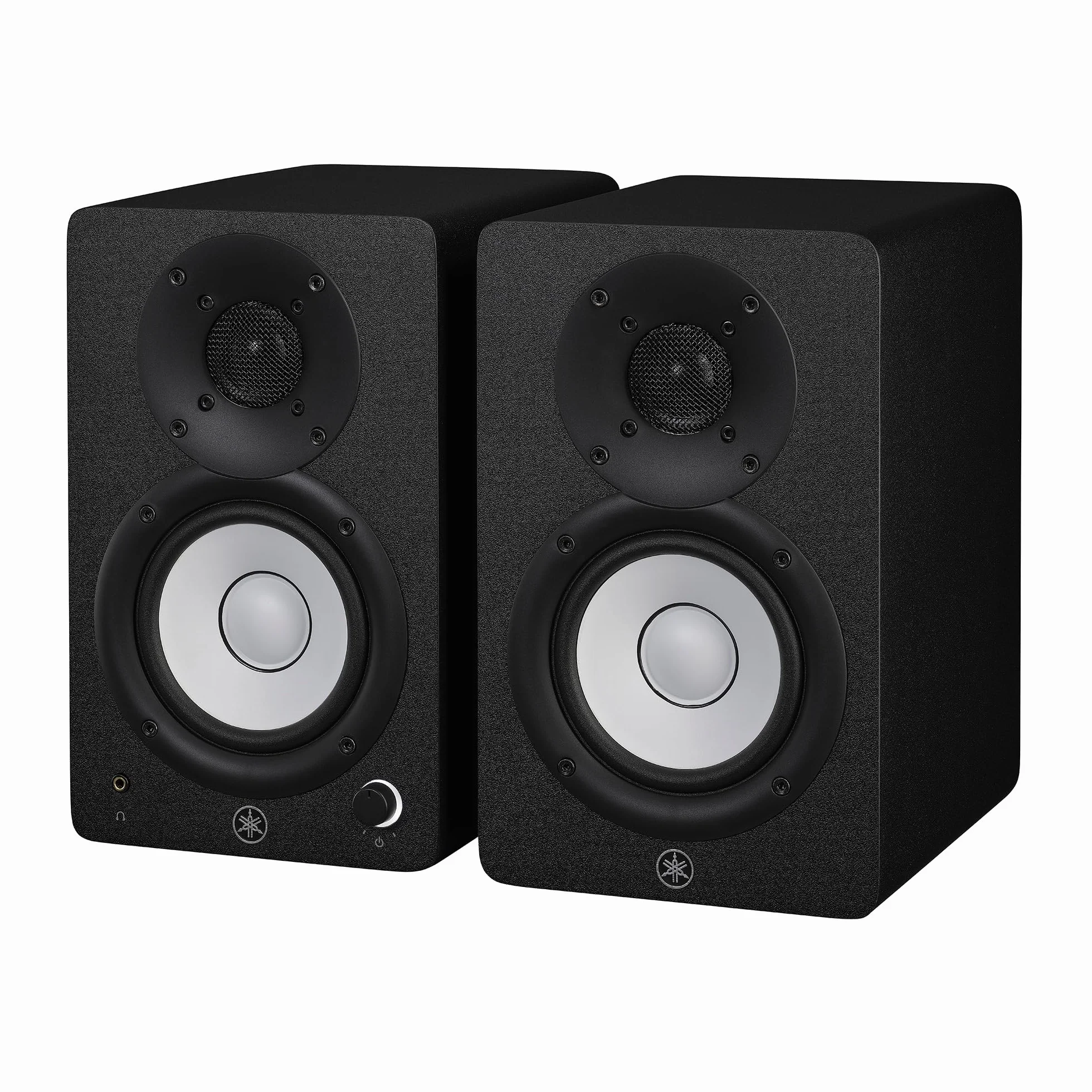 Yamaha HS4 Studiomonitore – Paar, Aktivlautsprecher, 2-Wege, Bassreflex 4.5", 52W, Hohe Qualität, Flacher Frequenzgang, Raumsteuerung, Musikproduktion, Inhaltserstellung, Videobearbeitung – Schwarz