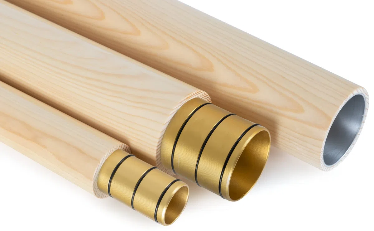Alphorn Natur Fichte F (3-teilig, F-Stimmung, 360 cm, natur lackiert, 440 Hz, inkl. 19 mm Mundstück)