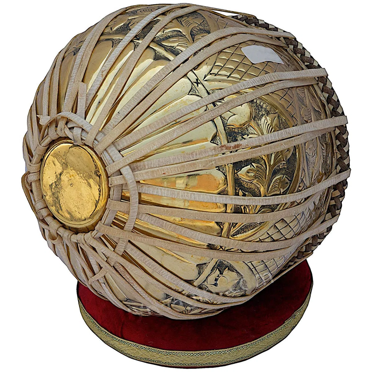 SAI MUSICAL Tabla Set, 3,5 kg Designer Golden Brass Bayan, Sheesham Tabla Dayan, Professionelle Trommeln, gepolsterte Tasche, Buch, Hammer, Kissen, Hülle