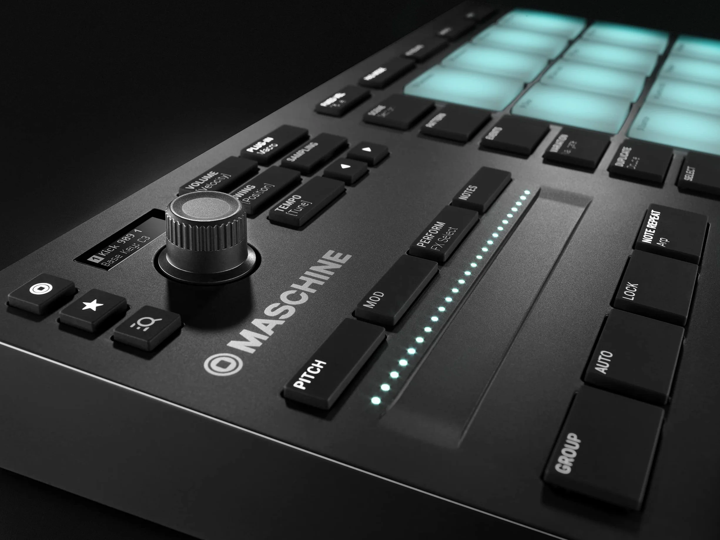 Native Instruments Maschine Mikro Mk3, USB MIDI Controller Drum Pad mit 16 Pads und Massive, Monark & Reaktor Prism Software. Inklusive 1.6 GB Keyboard Factory Selection Samples