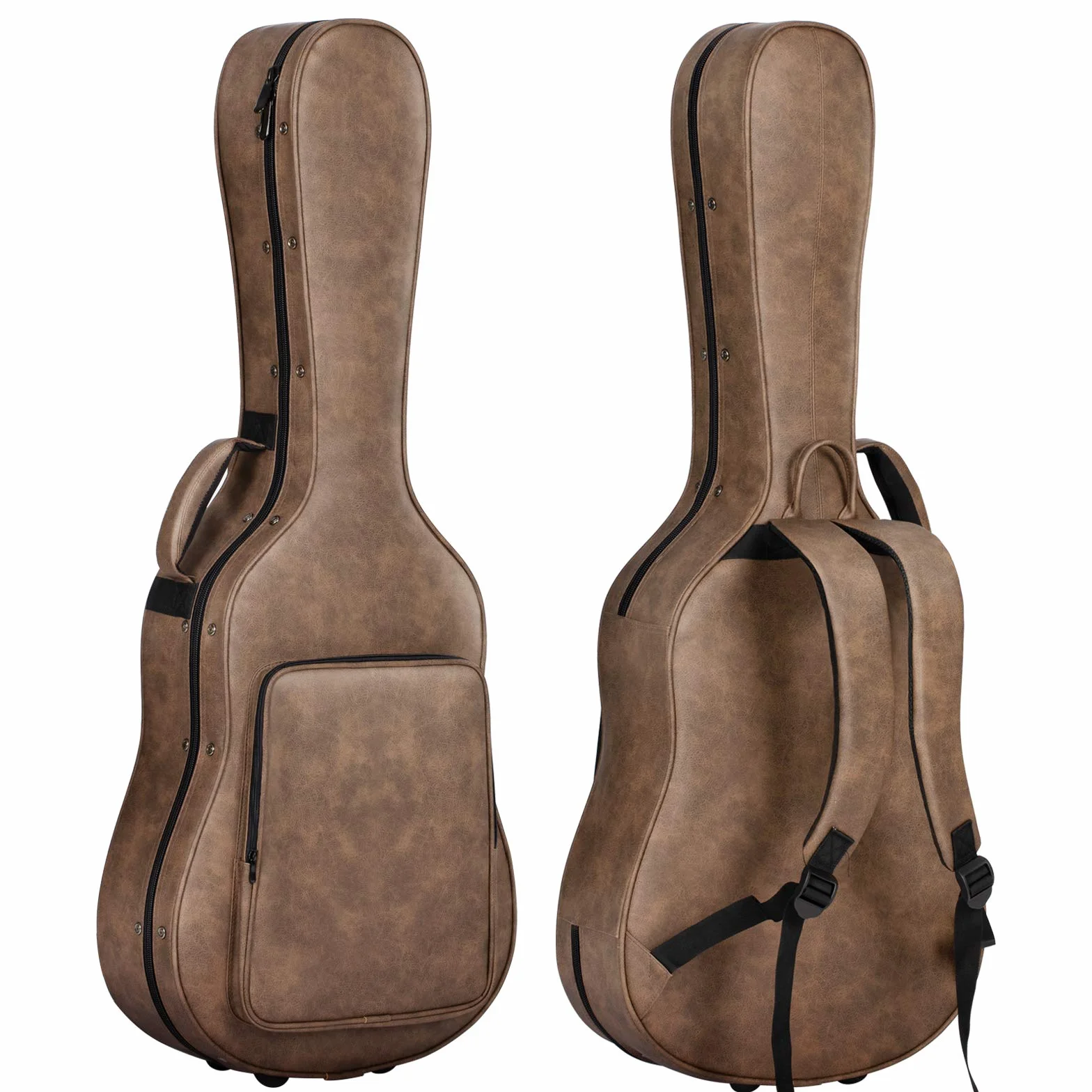 CAHAYA Akustikgitarre Koffer Hardshell 20mm Dicke Polsterung Wasserdichtes PU-Design Einfache Reinigung geeignet für 40 41 Zoll Akustikgitarre CY0227