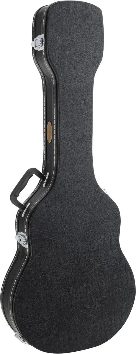 ROCKTILE Gitarrenkoffer für Halbakustik Gitarre ES-Style II - gepolstertes Hardcase - integriertes Innenfach - abschließbar - Gesamtlänge: 106 cm - Schwarz