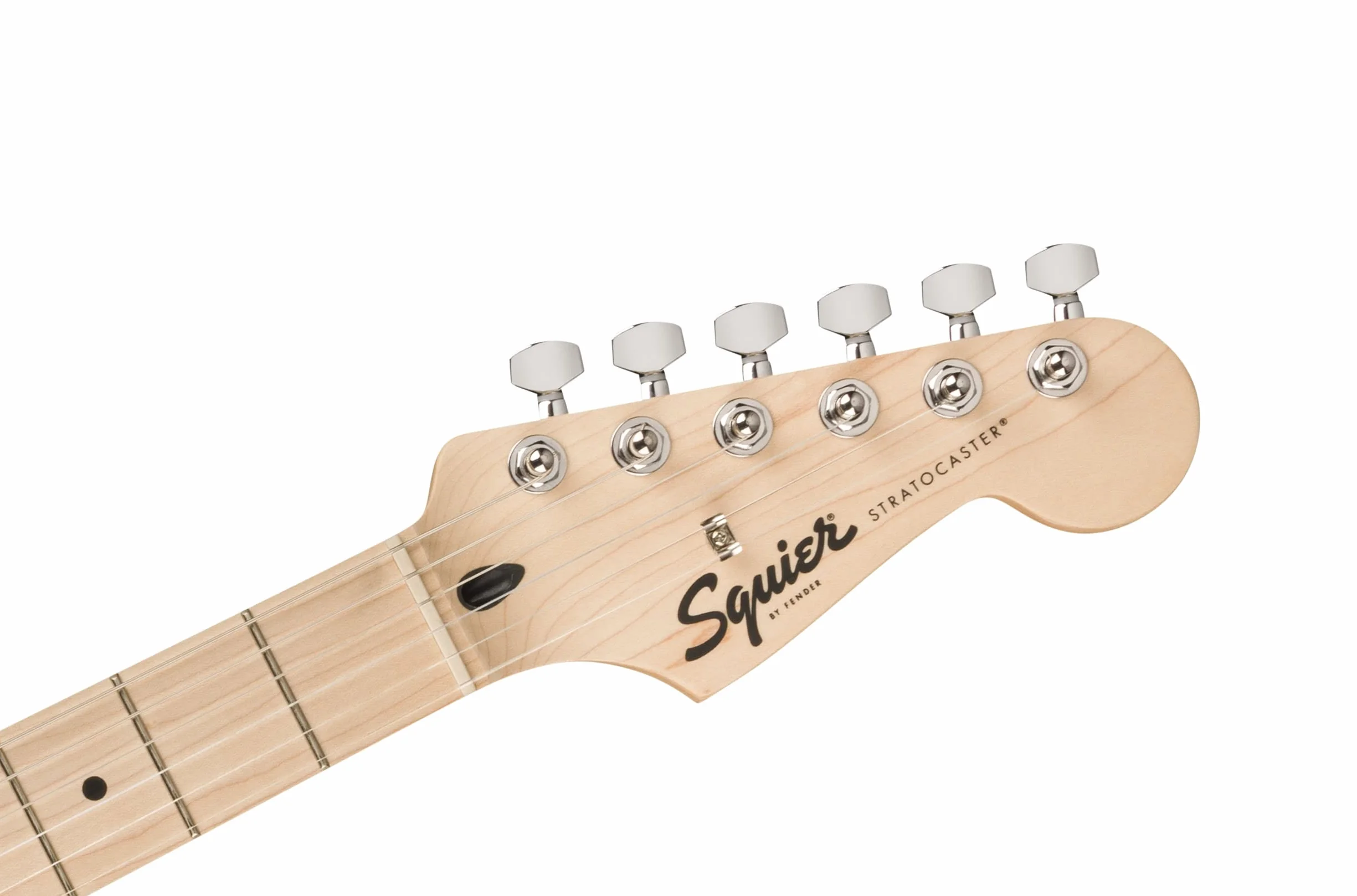 Squier by Fender Sonic Stratocaster HT, E-Gitarre, Ahorngriffbrett, Weiße Schlagplatte, Arctic Weiß, Inklusive kostenloser virtueller Kurse auf Fender Play