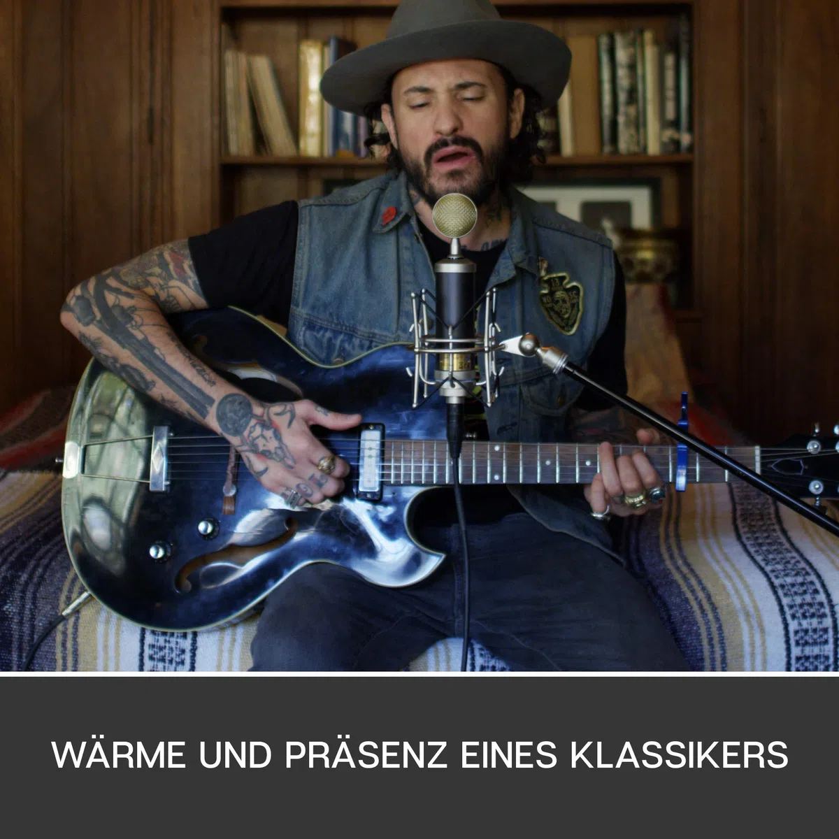 Blue Baby Bottle SL XLR Kondensatormikrofon für Aufnahmen und Streaming, mit Großmembrankapsel, Holzbox zur Aufbewahrung und Spinne zum Aufstellen - Schwarz