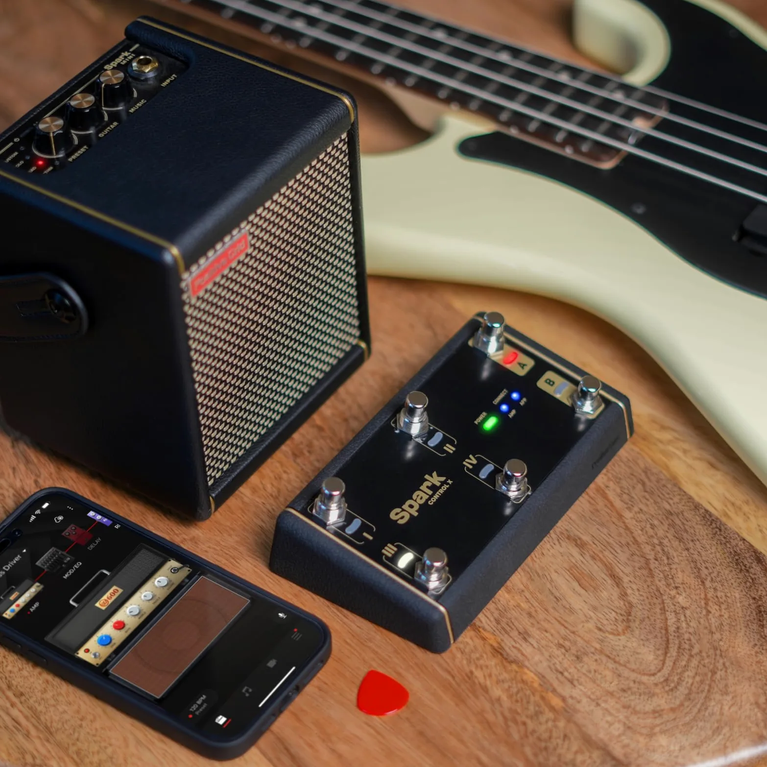 Positive Grid Spark Control X kabelloses Fußschalter-Pedal & Controller für Verstärker der Spark-Serie