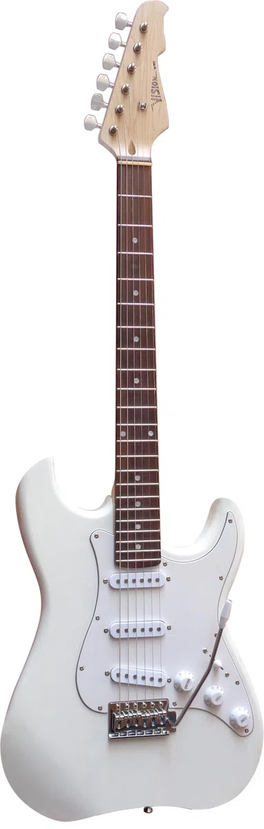 ELEKTROGITARRE WEIß - E-GITARRE - IM SET MIT 20WATT VERSTÄRKER - TASCHE - BAND - SAITEN - 3xPIK ST5 white