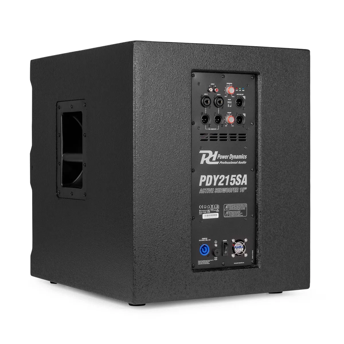 Power Dynamics PDY215SA Aktiver Subwoofer 15" - 900W - PA Aktiv Bass Tieftöner für DJ, Party, Club, Kino & Veranstaltungen - Professionelle Bassbox mit Class-D Verstärker für PA Anlage aus Sperrholz