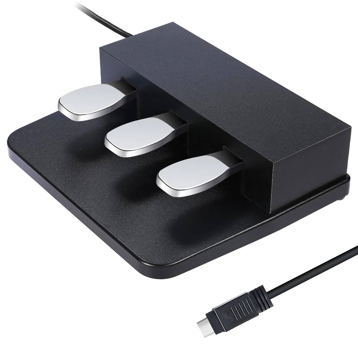 3-Pedal für digitales Keyboard-Piano, 3 Pedaleinheit, kompatibel für Roland FP30 FP30X E-Piano (Schwarz)