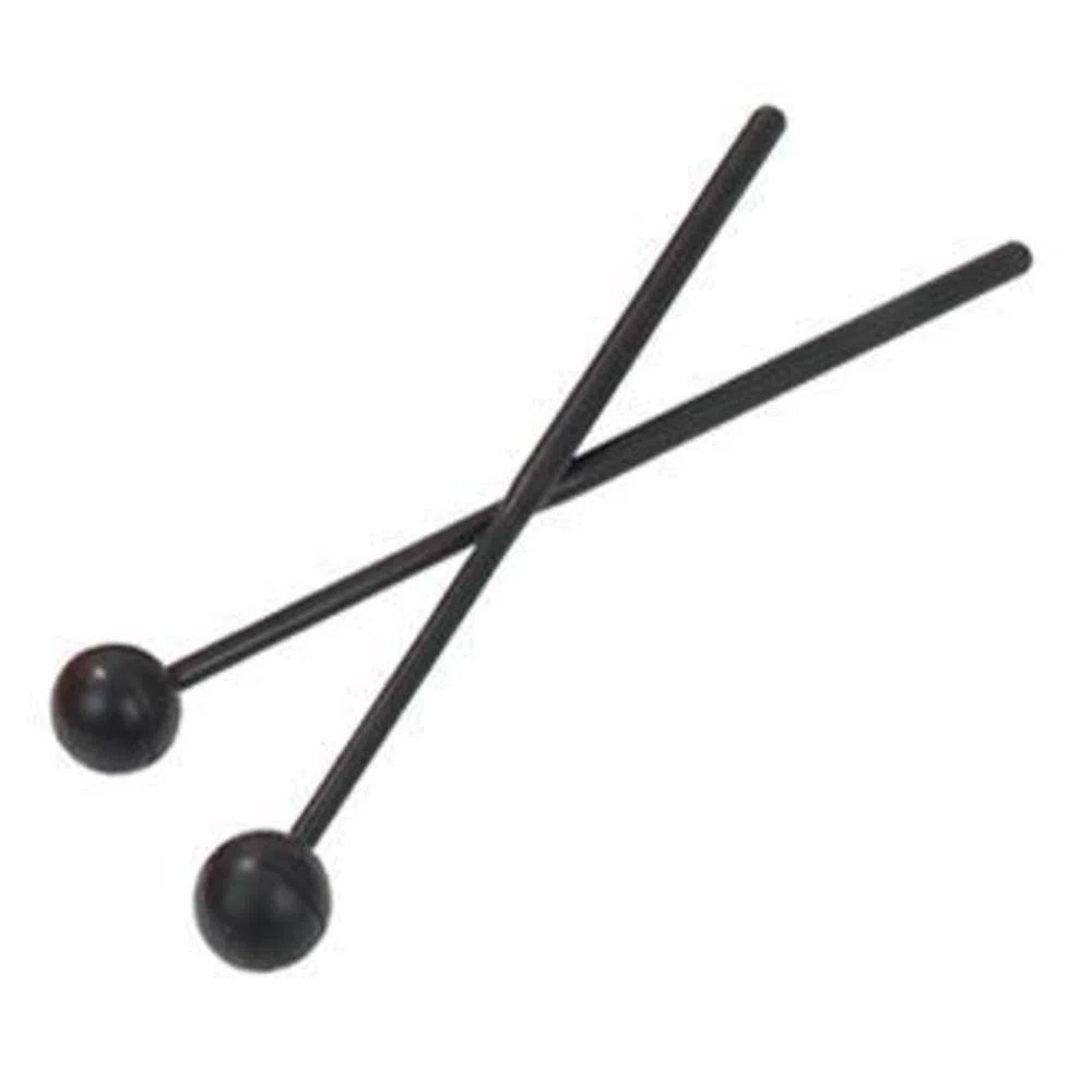 Remo RH-5600-00 Rhythm Club Bongo Drm. 5 Zoll und 6 Zoll Höhe 4.5 Zoll, Renaissance Felle fest vorgestimmt, für Kinder ab 3 Jahren & Percussion Plus Schlägel aus weichem Gummi für Slit Drums, Paar