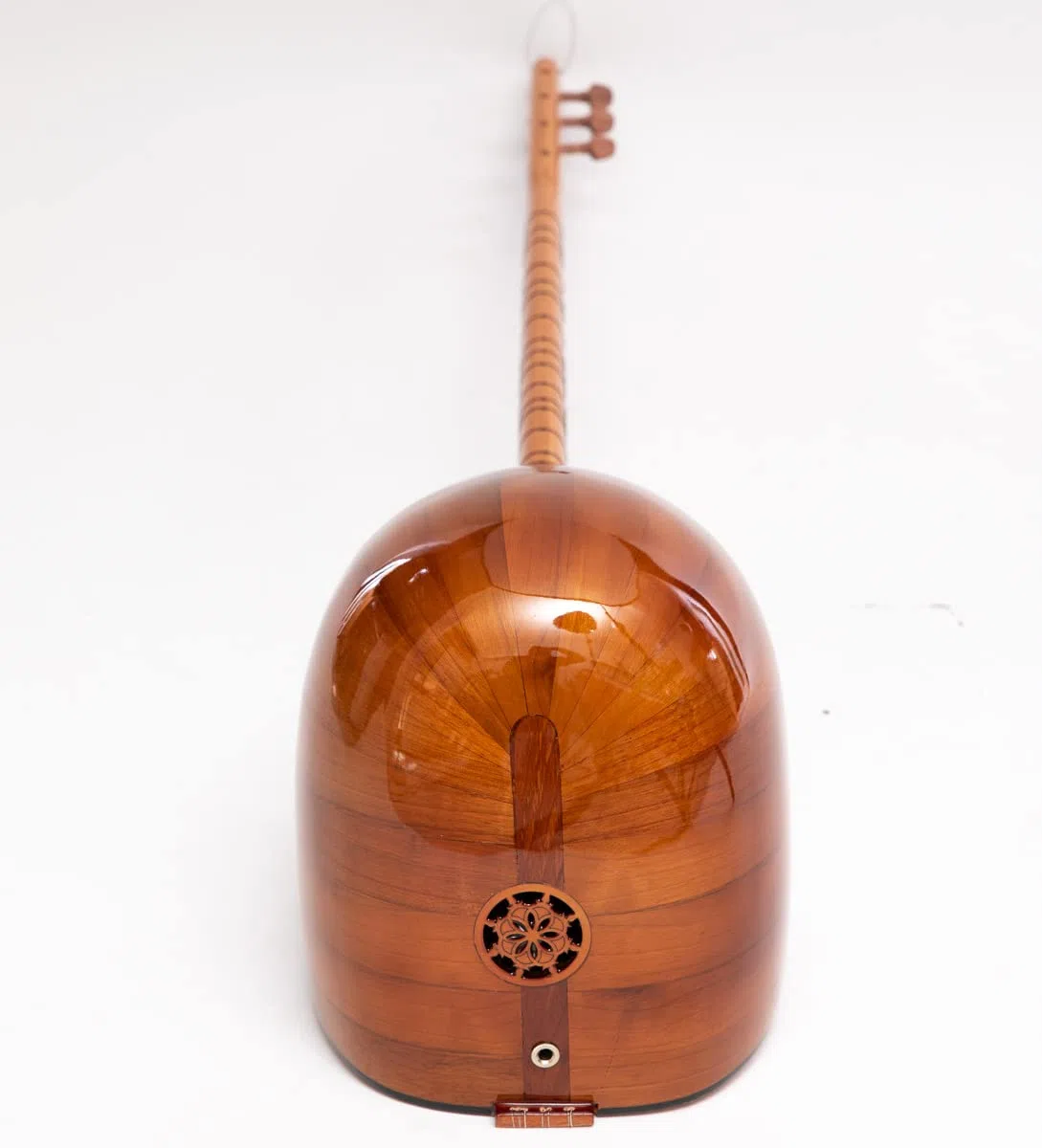 Türkischer Saz mit langem Hals aus Kirsche mit integriertem Tonabnehmer, handgefertigtes Instrument