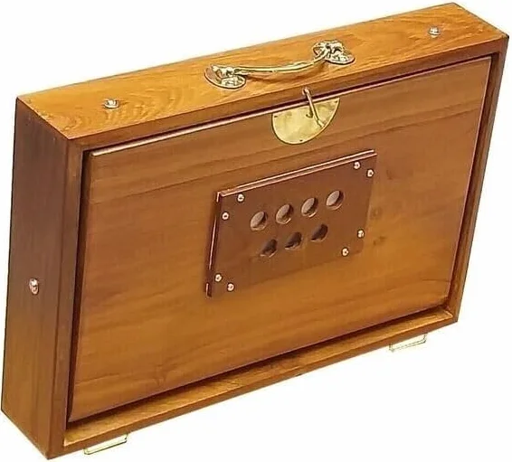 Shruti Box Musikinstrument, Teakholz Swar Peti, Shruti Box für Yoga, Gesang (440 Hz, Größe: 38,1 x 25,4 x 7,6 cm)