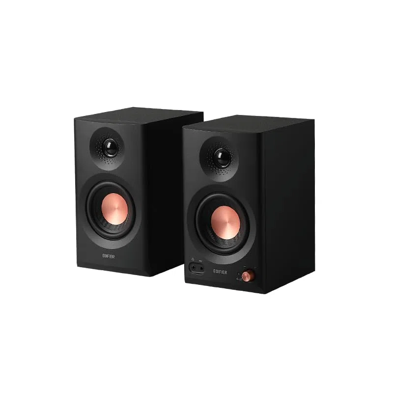 Edifier MR3 Powered Studio Monitor 2.0 Lautsprecher, Bluetooth v5.4, TRS/RCA/AUX Eingang, 36W RMS, flache Reaktion 52Hz - 40kHz, Treiber 3,5 Zoll, 1 Zoll Hochtöner, High Resolution Audio (Schwarz)