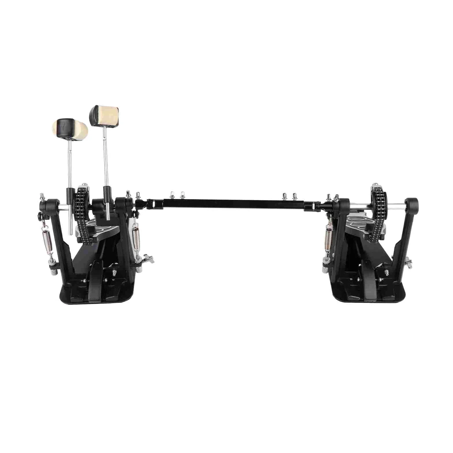 Fußmaschine, Doppelpedal Drum Pedal, Bass Kick Drum Pedal, Doppeltrommelpedal Langable stabile Leistung für Schlagzeuger Zinkaluminium