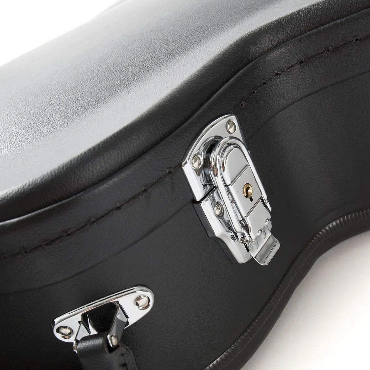 Fame 16" Archtop Case, Robuster Gitarrenkoffer, Wetterfest, Für E-Gitarren, Jazz/SemiHollow, Mit Polsterung, Zubehörfach, Besonders Stabil, Schwarz