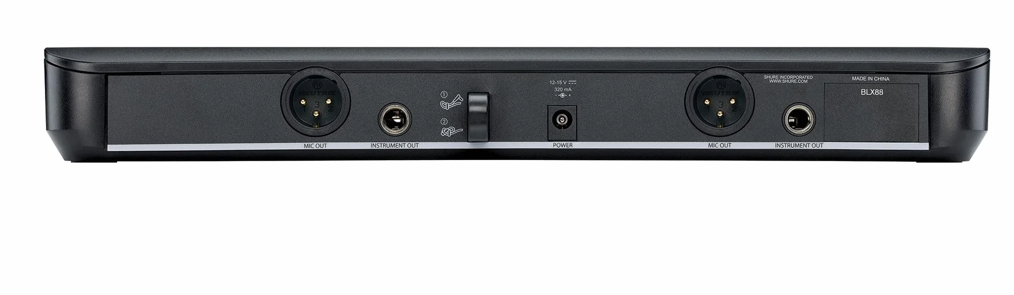 Shure BLX288/PG58 UHF Wireless Mikrofonsystem - Perfekt für Kirche, Karaoke, Gesang - 14-Stunden Akkulaufzeit, 100m Reichweite | Enthält (2) PG58 Handheld Vocal Mics, Dual Channel Receiver | M17 Band