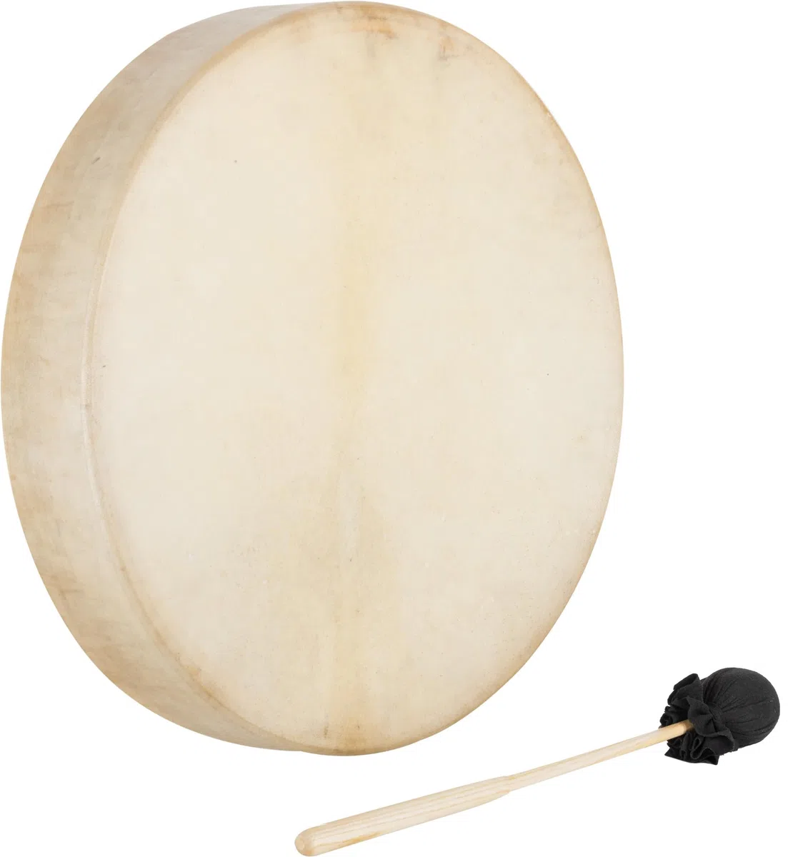 Classic Cantabile SD-16 Schamanentrommel - Handgefertigte Rahmentrommel aus Esche mit echter Ziegenfell, tiefer Klang für Meditation, Ritual & Klangtherapie (18" Ziegenfell, Trommel einzeln)