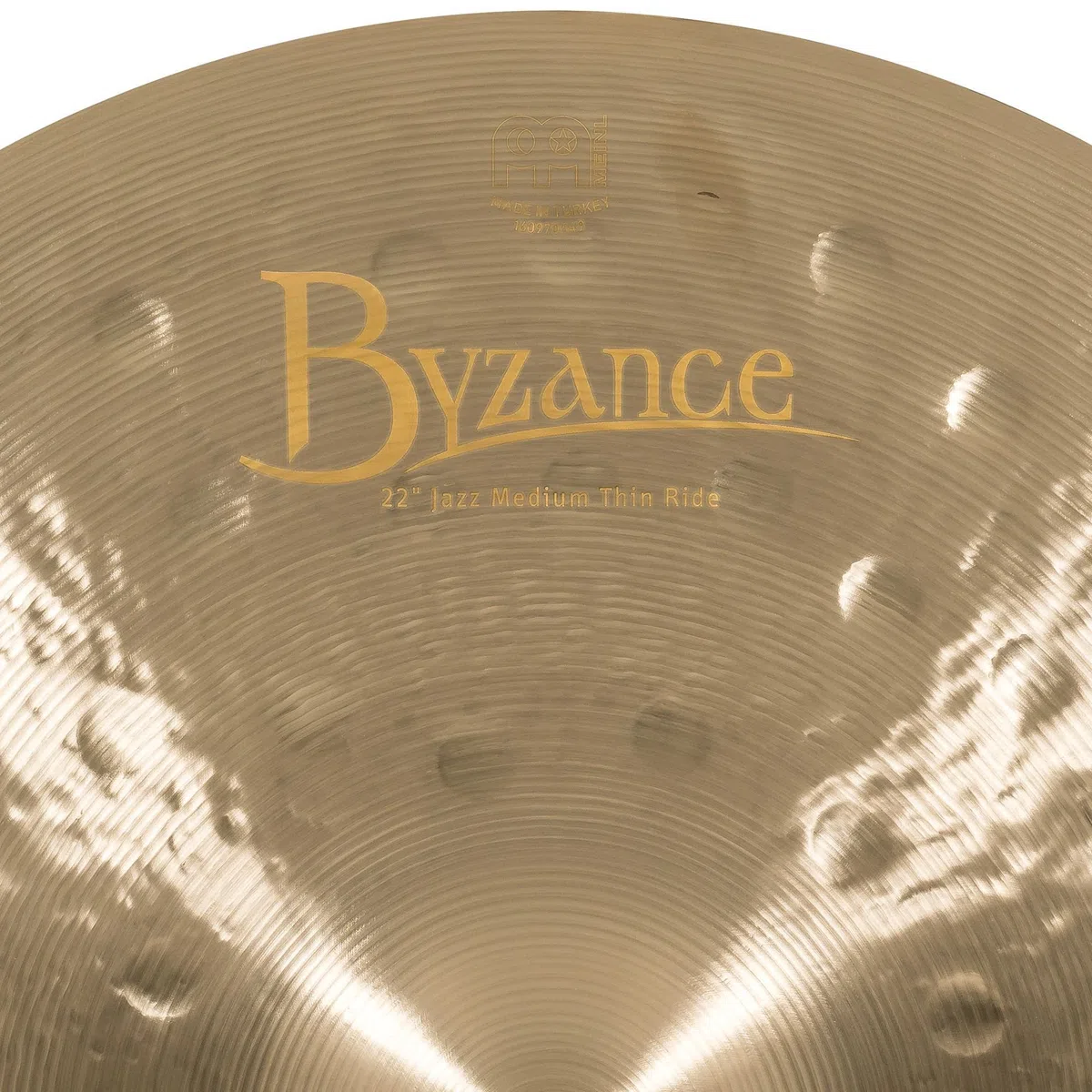 Meinl Cymbals Byzance Jazz Ride Medium Thin 22 Zoll (Video) Schlagzeug Becken (55,88cm) B20 Bronze, Traditionelles Finish (B22JMTR)