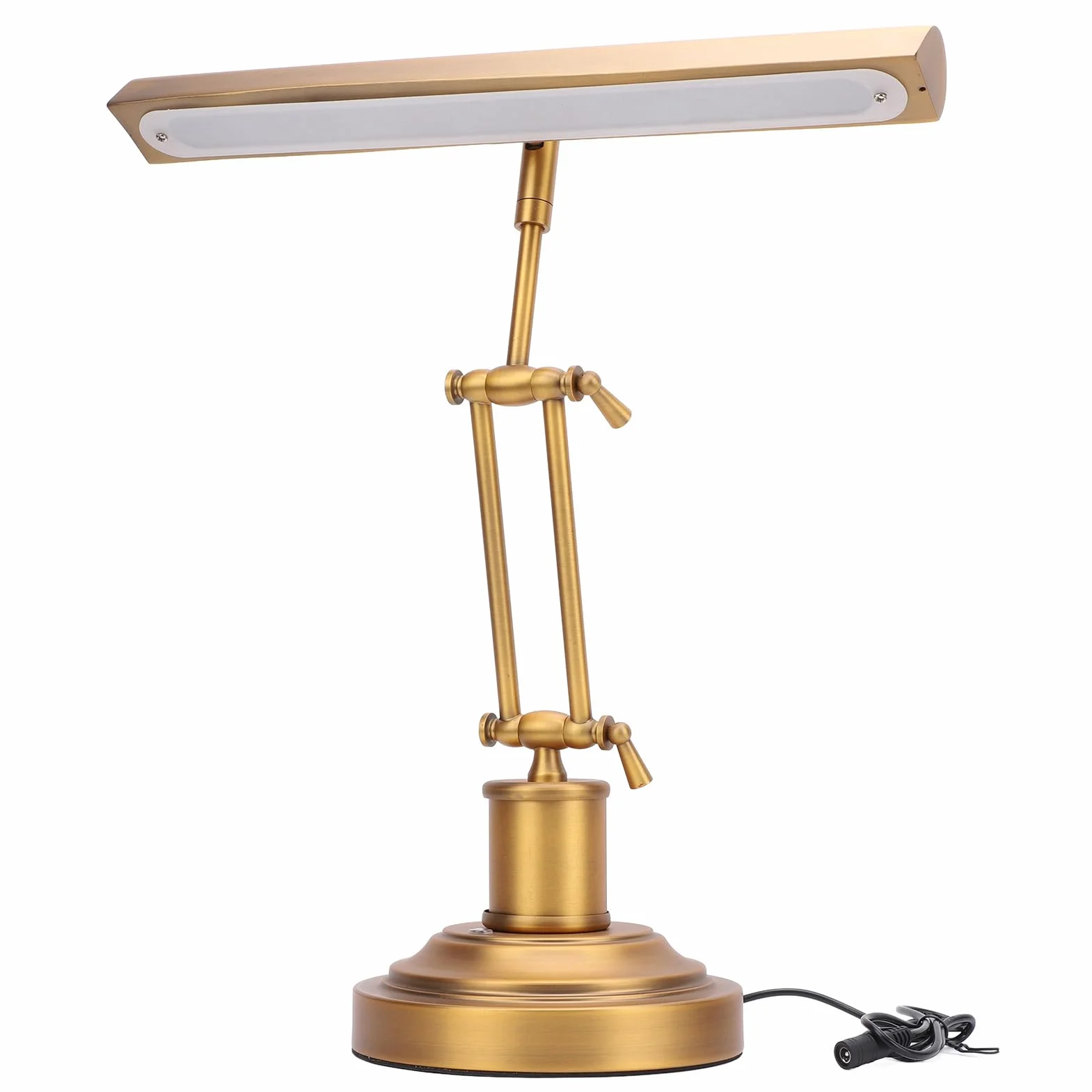 Vintage-Bankerlampe mit Stufenloser Dimmfunktion, 12 W Verstellbares Klavierlicht für Klavier und Flügel, Augenschonende LED-Arbeitsbeleuchtung von 3000 K Bis (EU-Stecker)