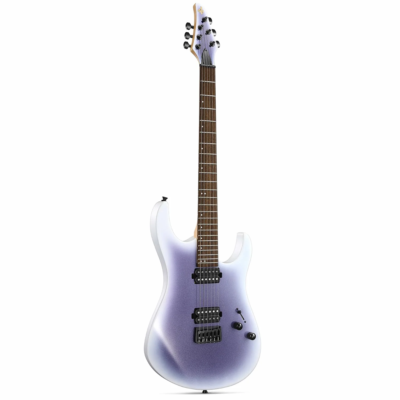 Donner Solid-Body E-Gitarre, 39 Zoll Metal E-Gitarre Einsteiger-Set mit Tasche, Saiten, Gurt, Kabel, Saitendämpfer für Rockmusik-Liebhaber, DMT-100 (Verlauf-Violett)