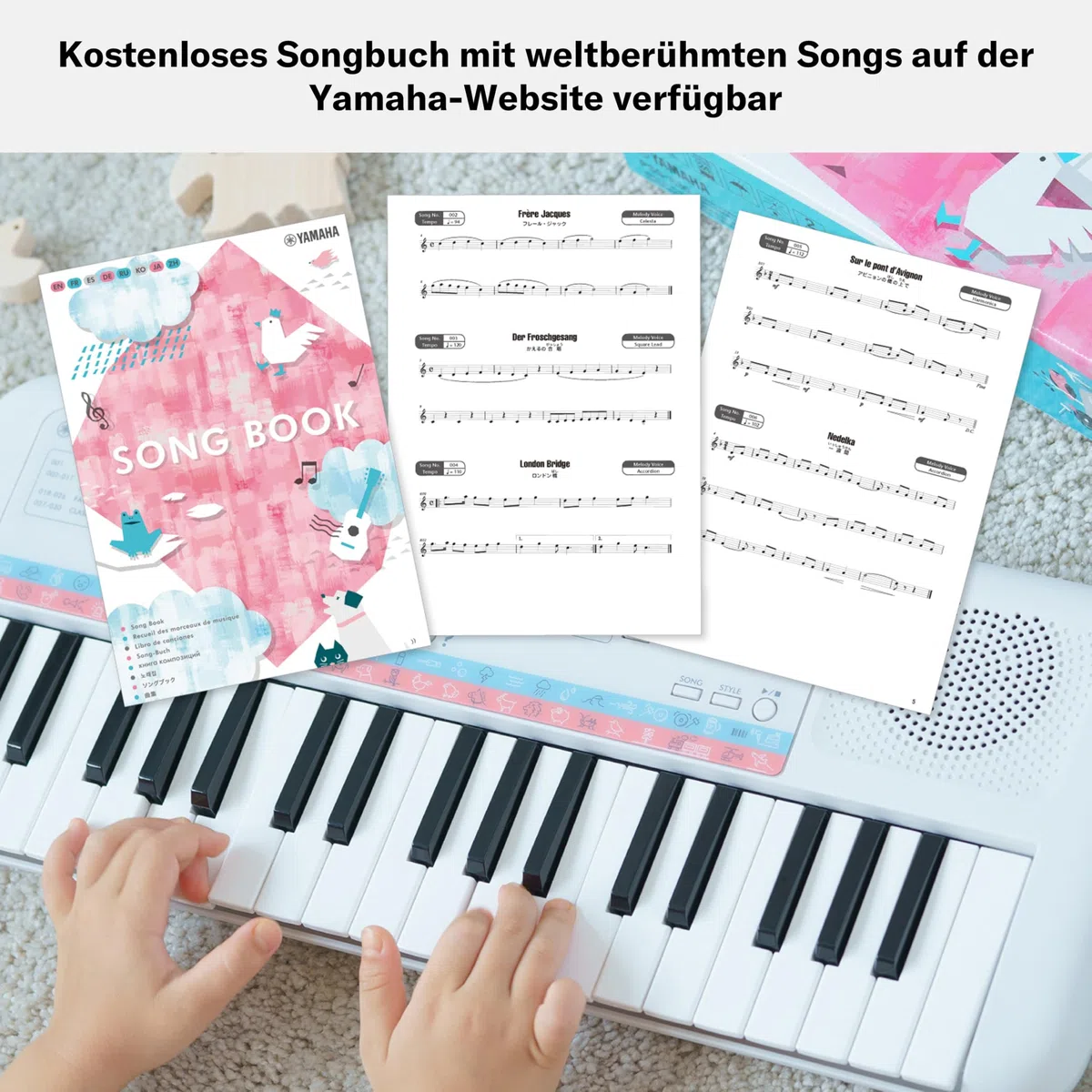 Yamaha Remie PSS-E30 Mini Keyboard, weiß – Kompaktes Keyboard für Kinder mit Mini-Tastatur