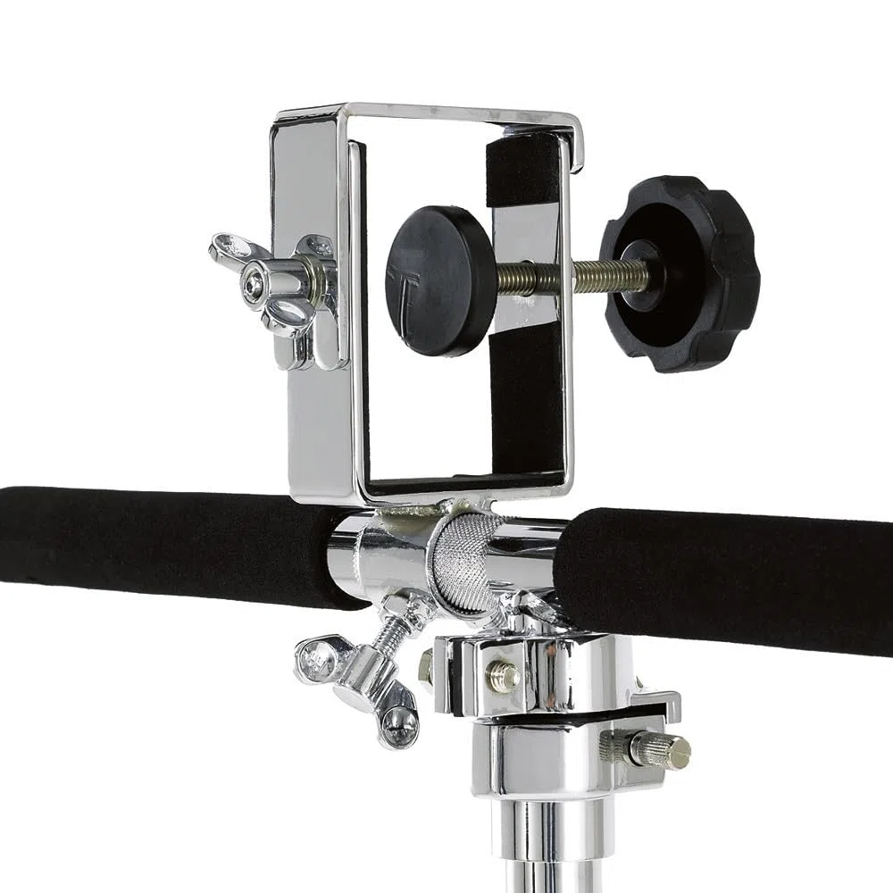 Meinl Percussion Professional Bongo Stand - Doppelständer zum Spielen im Sitzen für zwei Bongos - Stahl, Verchromt (TMB-S)