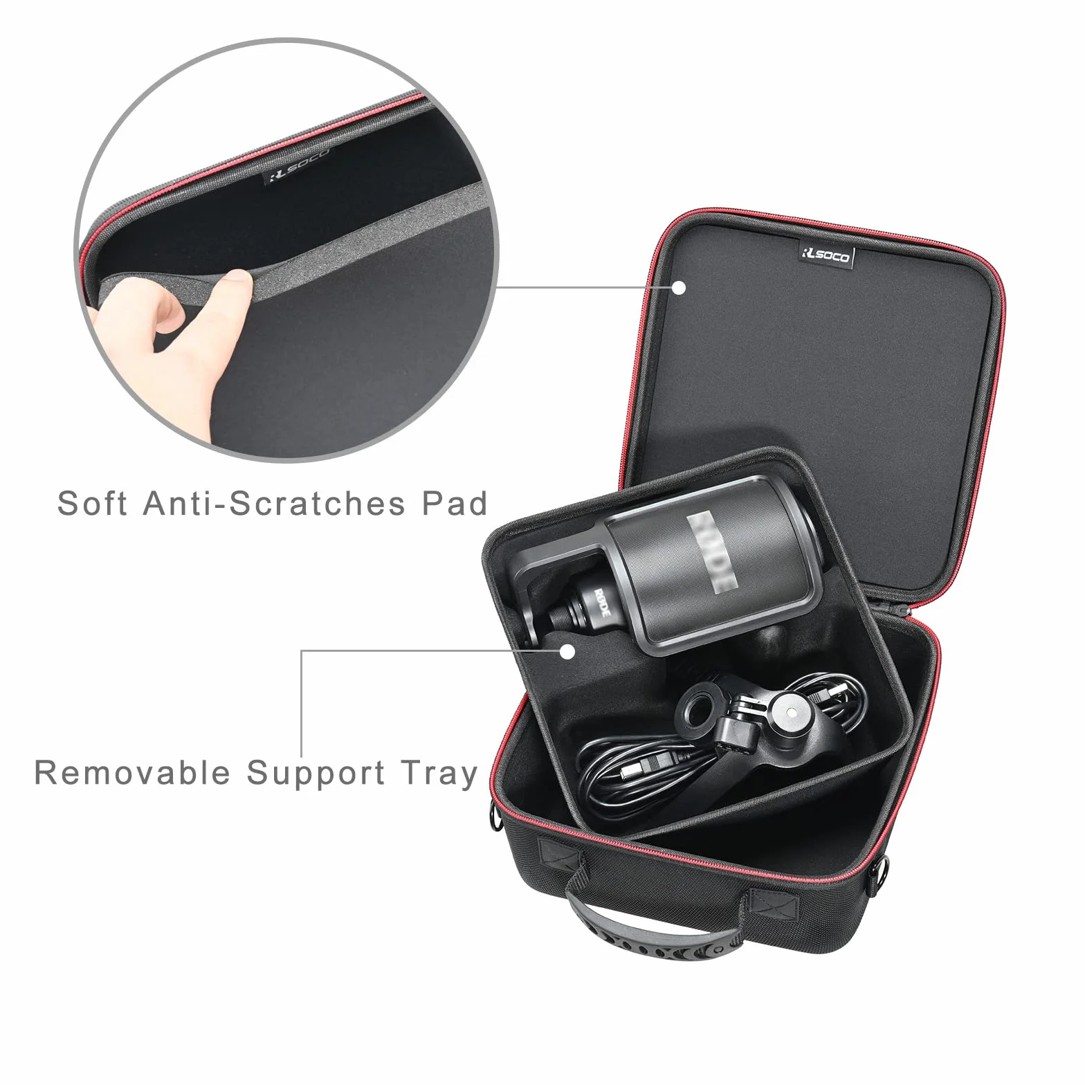 RLSOCO Hartschalenkoffer für RØDE NT-USB+ Professionelles USB-Mikrofon & für RODE NT-USB vielseitiges USB-Kondensatormikrofon