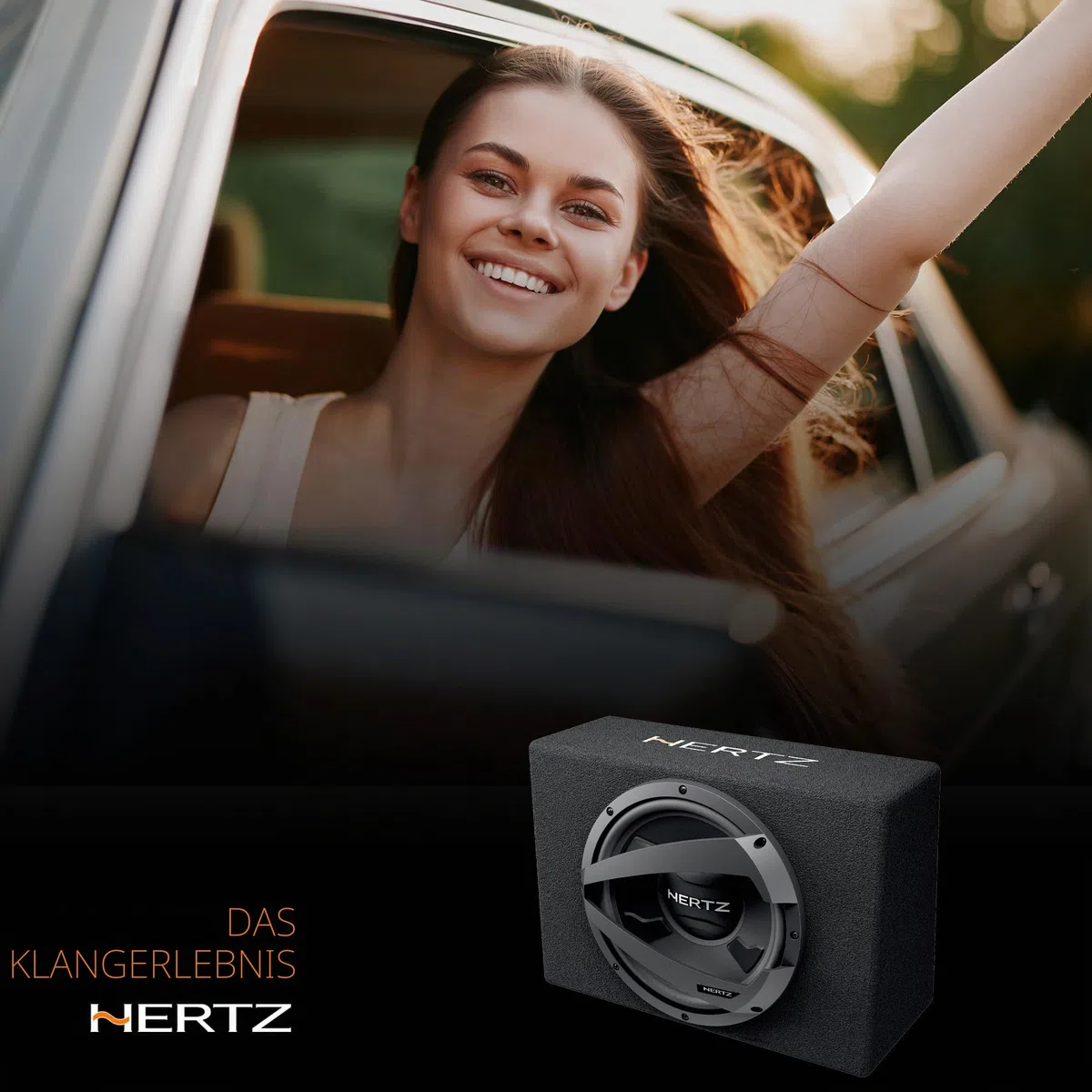 Hertz DBX 30.3 Subwoofer im Bassreflexgehäuse 300 mm, 1000 W | 12 Zoll, Polypropylen mit Glimmer, 250 W RMS, 28-300 Hz, Ferrit-Magnet
